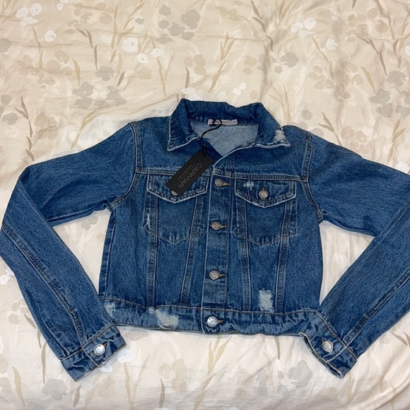 NWT Carmar Claudius Cropped Distressed Denim Jacket - Picture 5 of 8